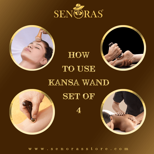 Bronze Kansa Wand Set by Senoras | Ayurvedic Facial & Body Massage Tool for Glowing Skin and Relaxation