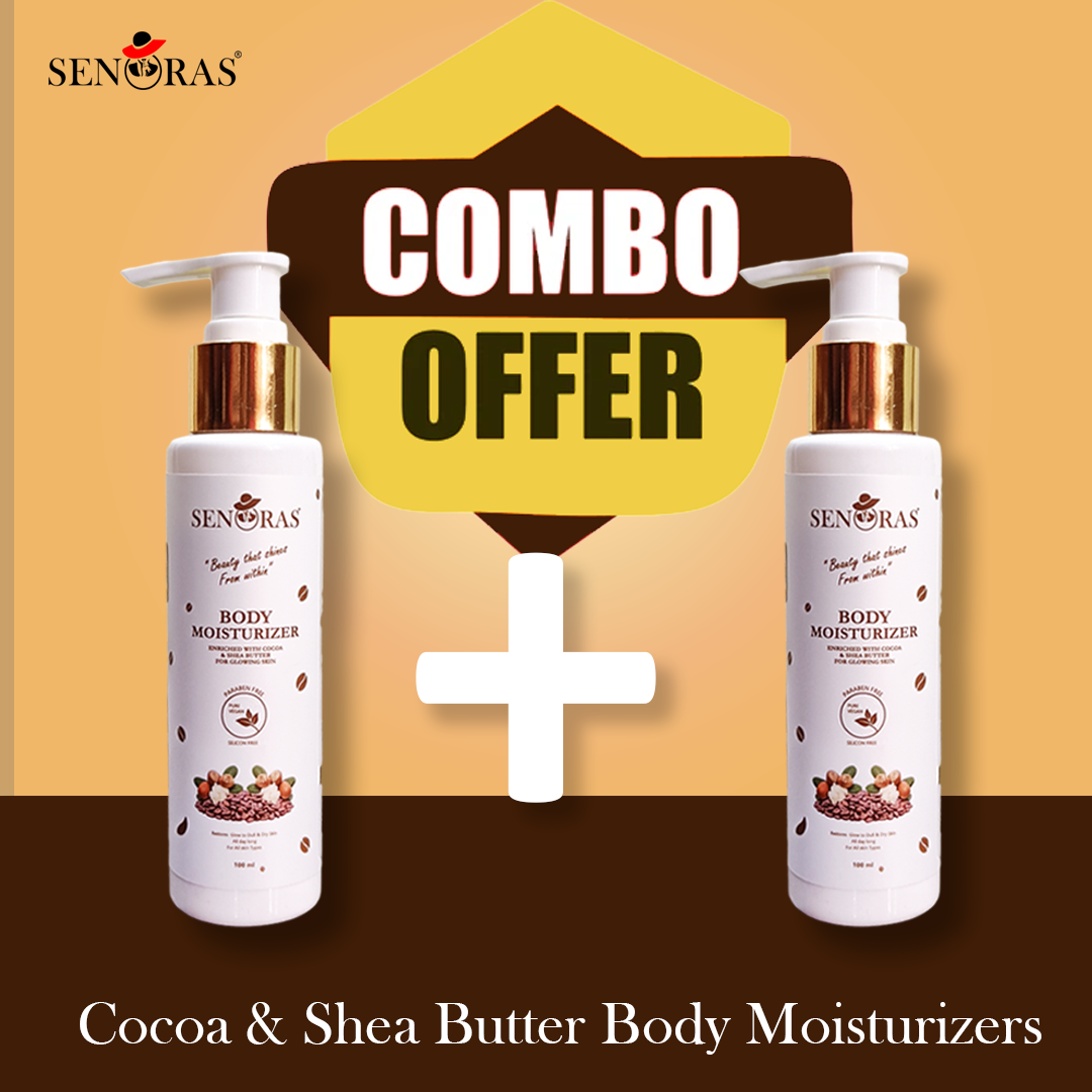 ✨ Combo Offer: Senoras Cocoa & Shea Butter Body Moisturizer | Deep Hydration & Non-Greasy Glow for Silky Smooth Skin