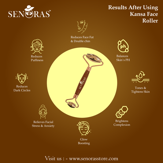 ✨ Senoras Glow & Nourish Combo | Kansa Face & Body Roller + Cocoa Shea Moisturizer | Ayurvedic Skincare Duo for Radiant, Hydrated Skin