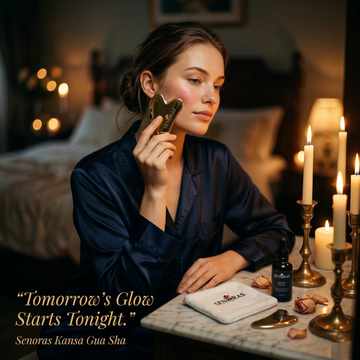 Senoras Bronze Kansa Gua Sha Ayurvedic face sculpting and skin detox tool – senorasstore.com