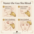 Woman using Senoras Bronze Kansa Gua Sha for facial contouring and lymphatic drainage – Ayurvedic skincare tool