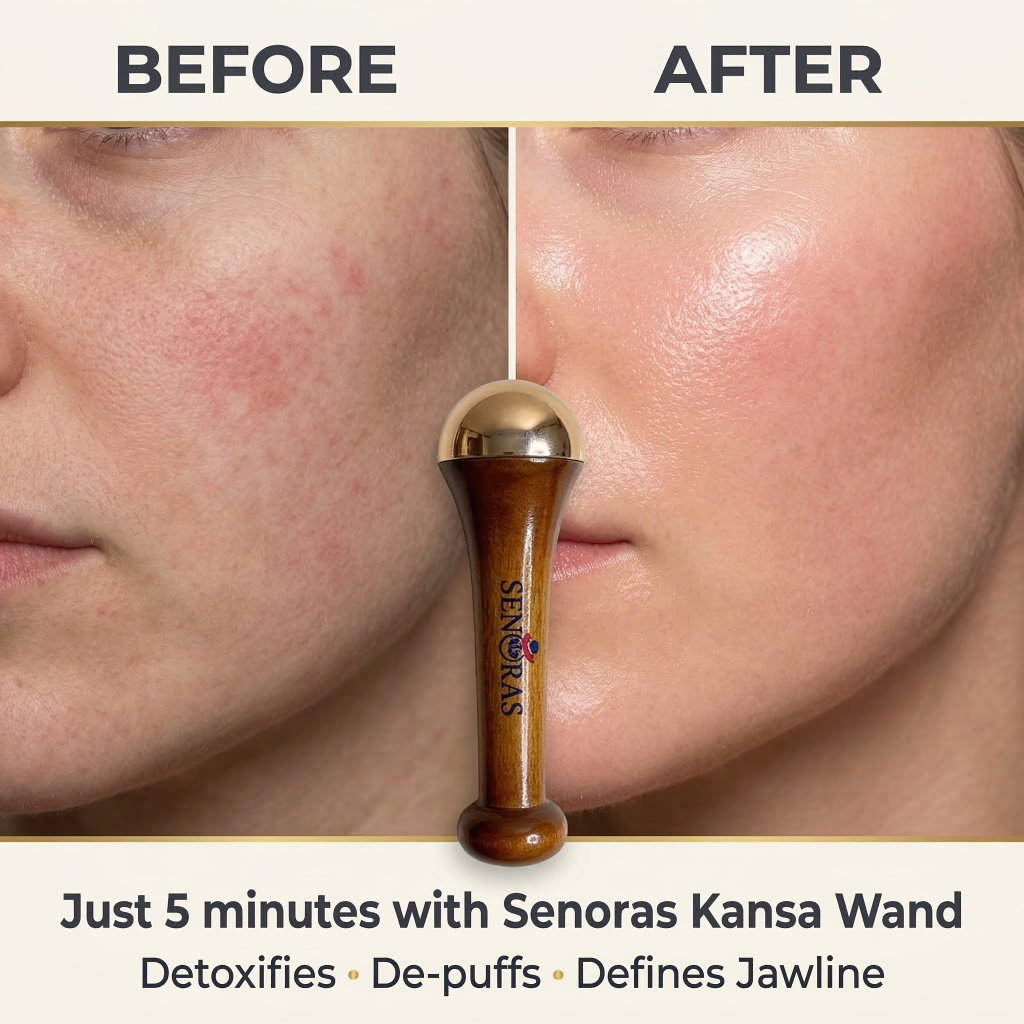 Senoras Bronze Kansa Wand Face Massager for skin pH balance and dark spot reduction – senorasstore.com